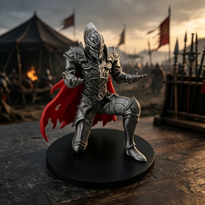 3D Printing Knight Armor - Figura de caballero armado impresa en