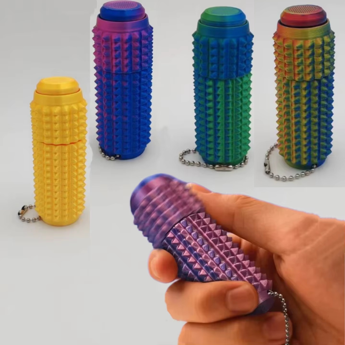 3D Printing Keychain - Divertido Juguete Antiestrés con Púas Impreso