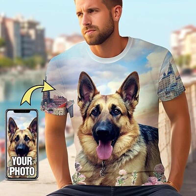 3D Printing Services - Camiseta personalizada para mascotas para hombres