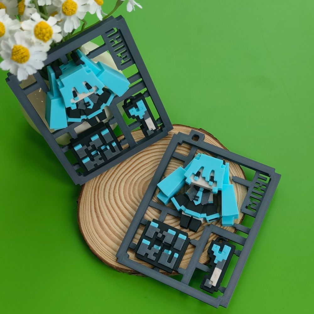 3D Printing Model Free - Modelo semiensamblado de Hatsune Miku en