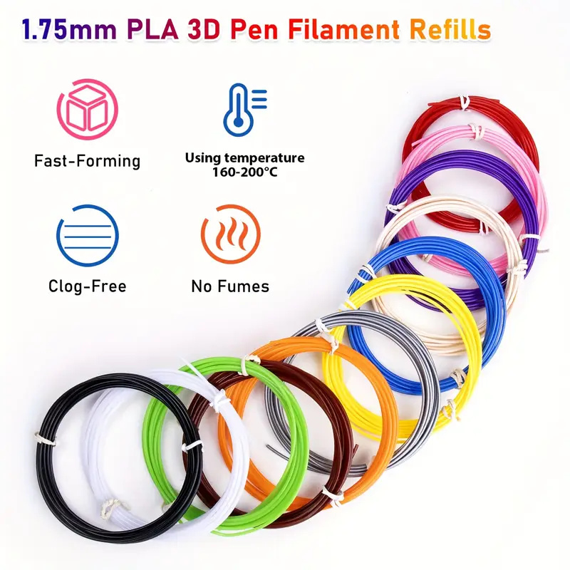 Filamento PLA de 40/32/30 colo - 3D Printing Pen For Kids reseña y precio