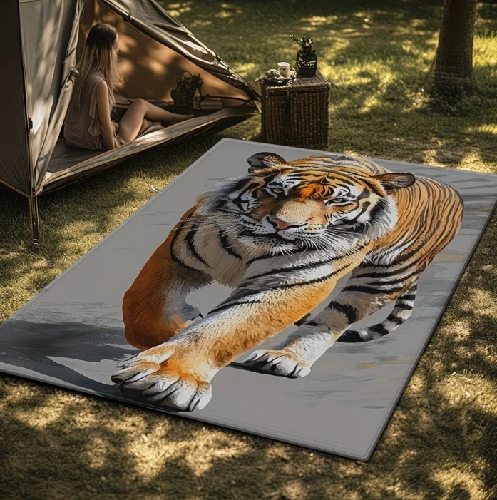 Alfombra con estampado de tigr - 3D Printing Tablet reseña y precio