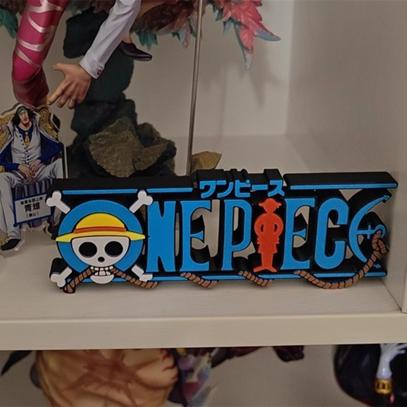 Logotipo 3D de One Piece, Letr - 3D Printing Household Items reseña y precio