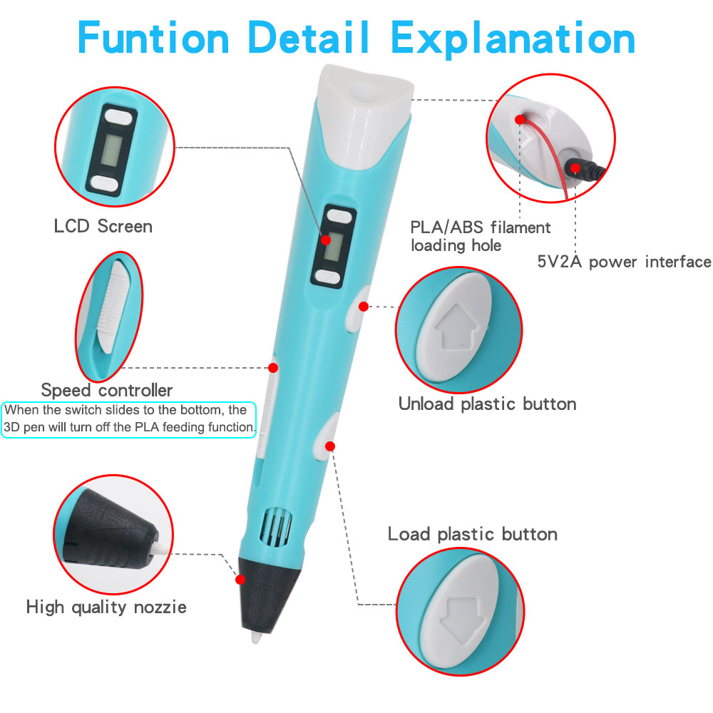 Nuevo y Popular Lápiz de Impre - 3D Printing Pen For Kids reseña y precio
